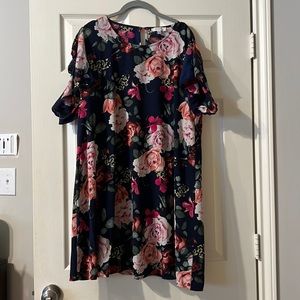Floral Cold Shoulder Dress